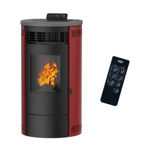 Sannover Luft-Pelletofen Flavia 15 kW Bordeaux