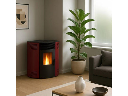 Sannover Eck-Pelletofen Iseos 12,2 kW Bordeaux