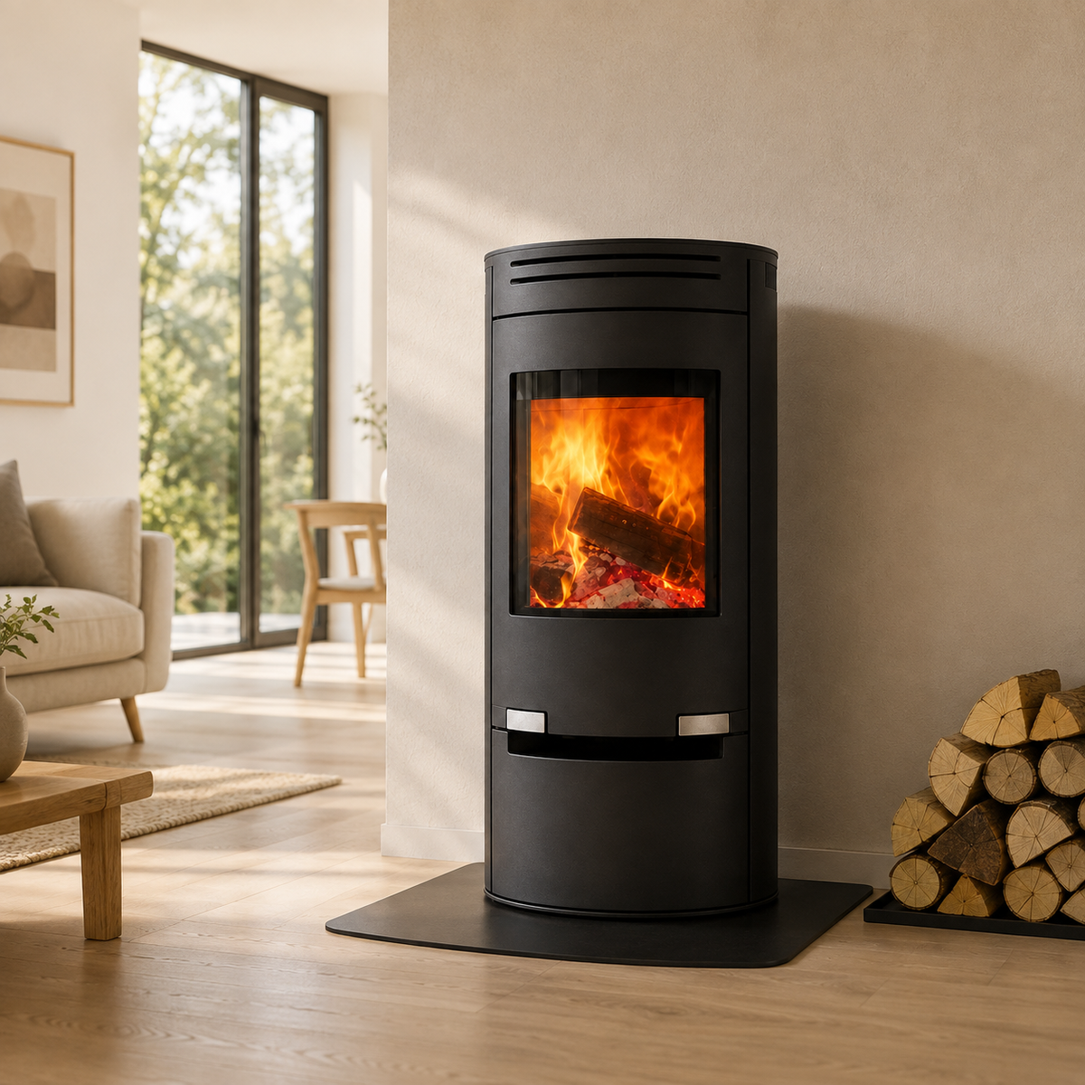 Aduro 9.1 Kaminofen Stahl Schwarz 6 kW mit Automatik
