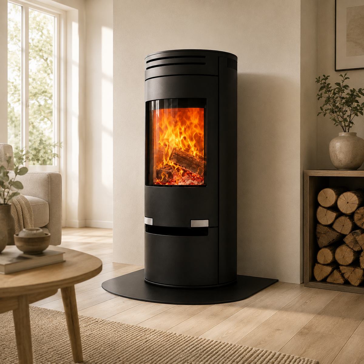 Aduro 17 Kaminofen Stahl Schwarz 7 kW mit Automatik