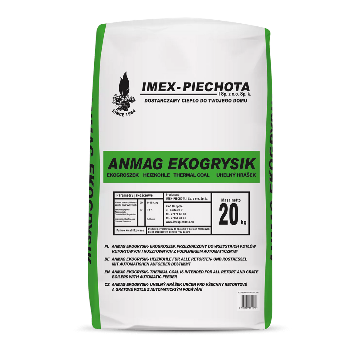 Steinkohle 5 – 15 mm 15 x 20 kg