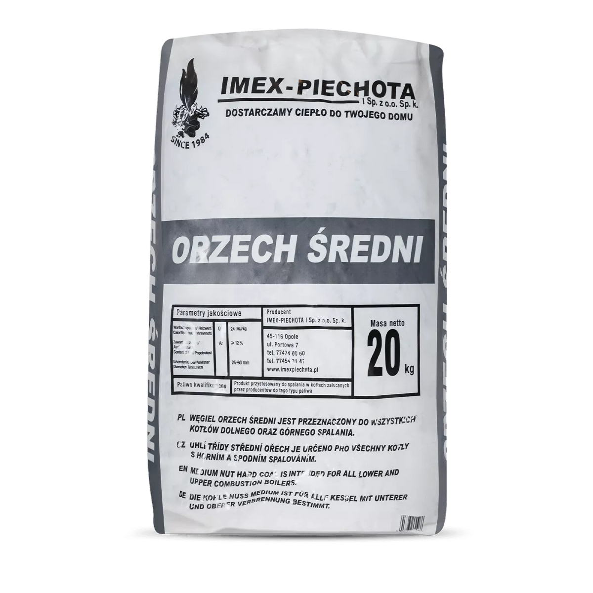 Steinkohle 25 – 60 mm 15 x 20 kg