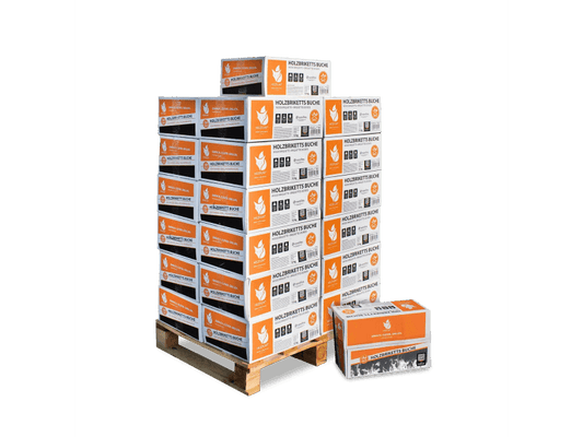 Heizfuxx Nestro M Holzbriketts Hartholz im Karton 12kg x 81 Karton 972kg Palette