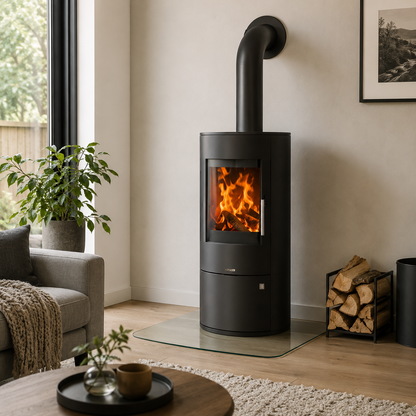 Justus Dauerbrand Kaminofen Austin 5 Speckstein-Verkleidung Schwarz 5 kW