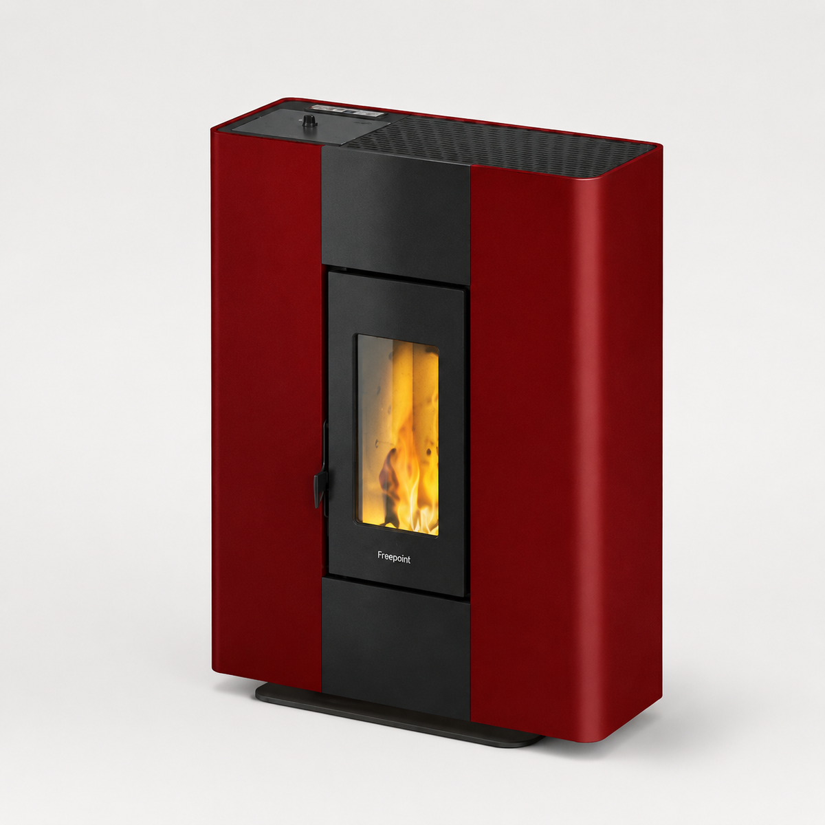 Freepoint Pelletofen Roxy Stand Stahl Bordeaux 7 kW
