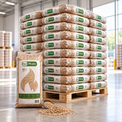 Moulin Bois Energie Holzpellets – 65 × 15 kg Palette – ENplus A1 & PEFC