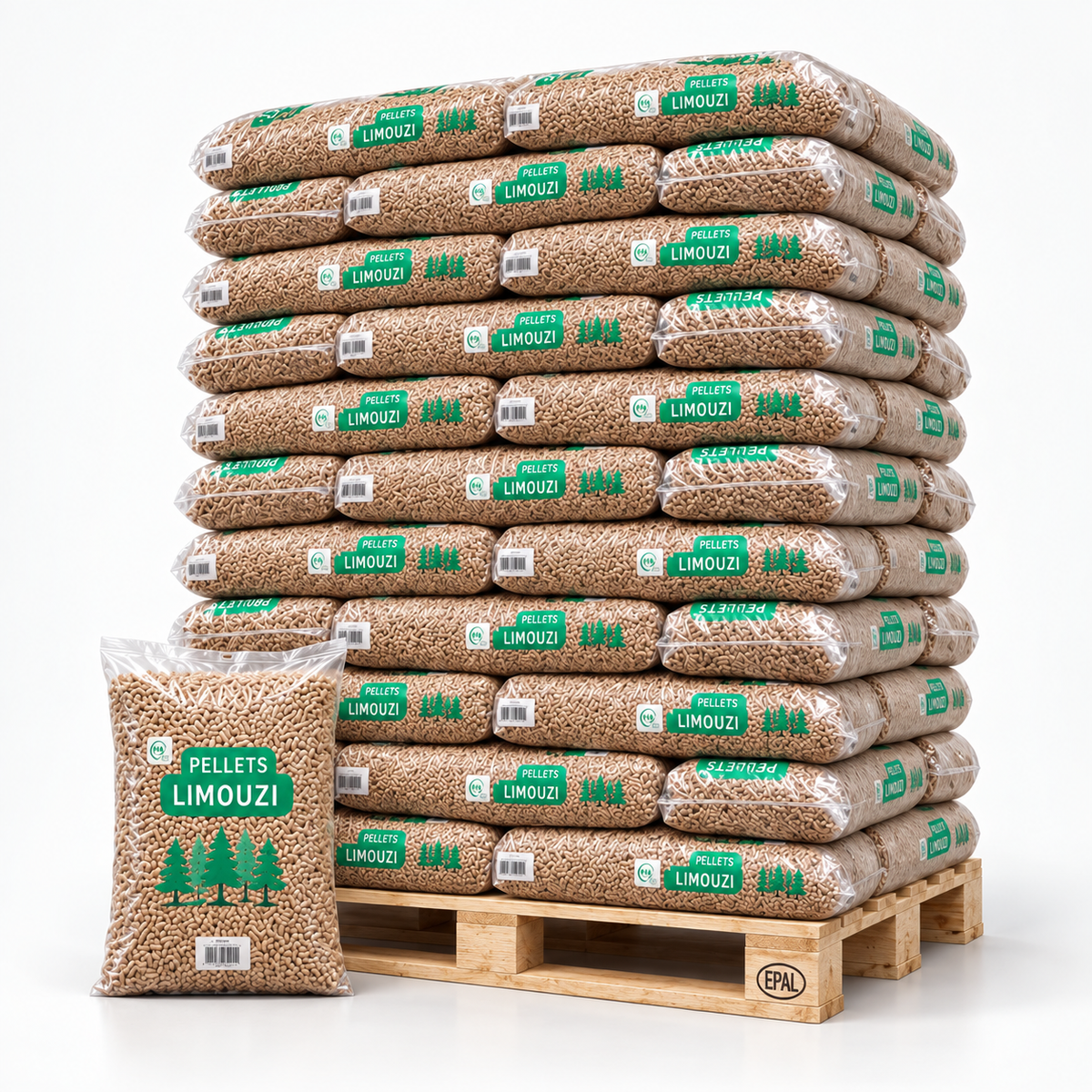 Moulin Bois Energie Holzpellets – 65 × 15 kg Palette – ENplus A1 & PEFC