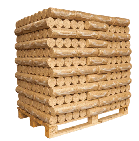 BIOENERGIE Holzbriketts – Palette 5 × 96 Briketts – hohe Heizleistung