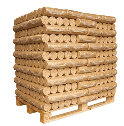 BIOENERGIE Holzbriketts – Palette 5 × 96 Briketts – hohe Heizleistung