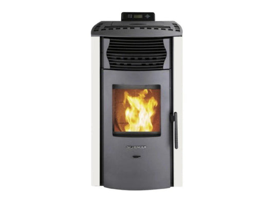 SCHENGER Pelletofen HP51 Weiß 8,8kW A+ Vollautomatisch WIFI+ECO+TIMER