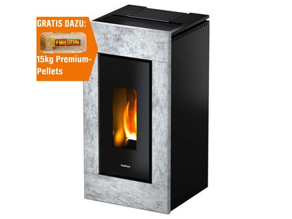 Freepoint Pelletofen Acce Stahl Naturstein 7 kW