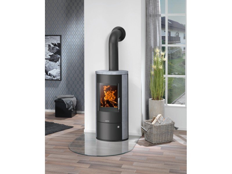 Justus Dauerbrand Kaminofen Austin 5 Speckstein-Verkleidung Schwarz 5 kW