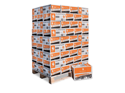 Heizfuxx Nestro M Holzbriketts Hartholz im Karton 12kg x 81 Karton 972kg Palette