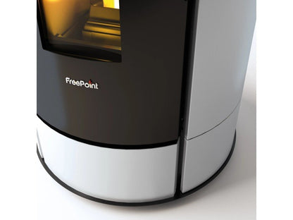 Freepoint Pelletofen Globe Stahl Weiß 10,5 kW mit Automatik