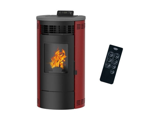 Sannover Luft-Pelletofen Flavia 15 kW Bordeaux
